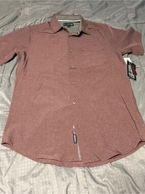subculture Performance Stretch muave button down shirt Men’s Size small New NWT